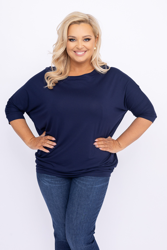 Marineblaue Bluse