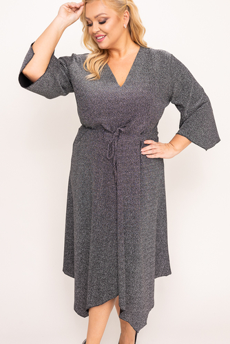 Robe à paillettes argentées