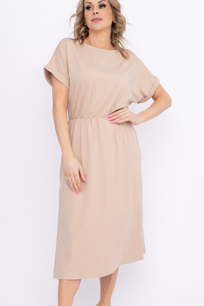 Jasnobeżowa Sukienka MARISTA