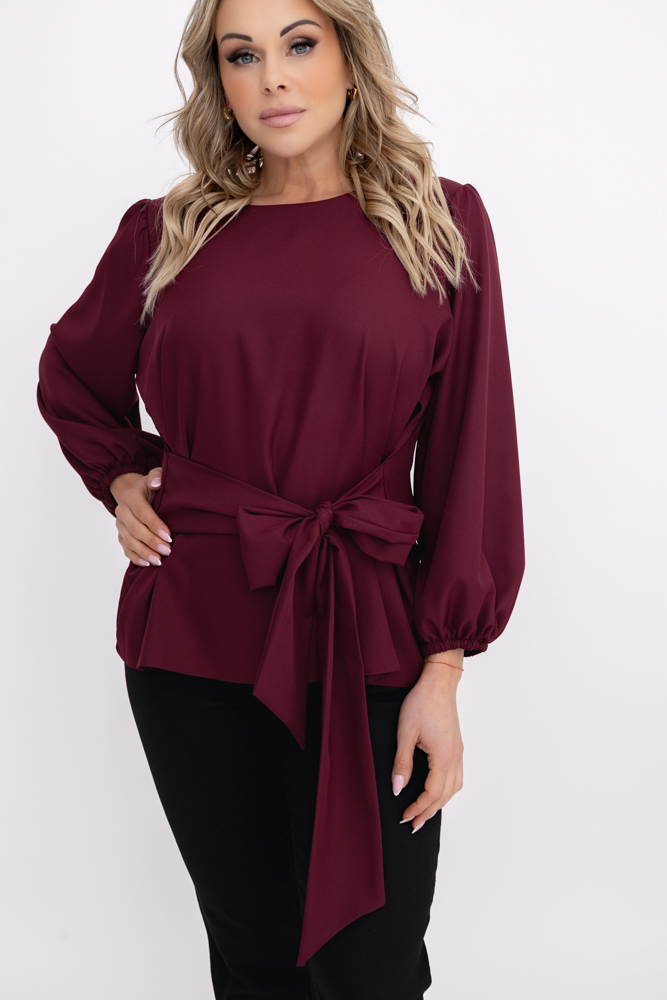 Blusa de chocolate con lazos