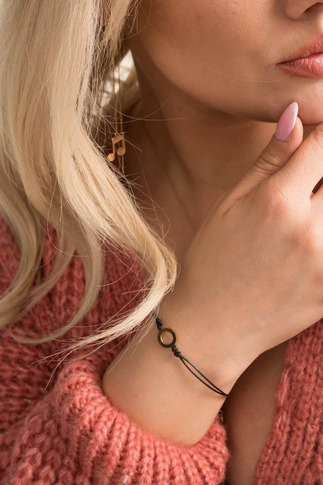  Gold STRAPA Steel Bracelet on String