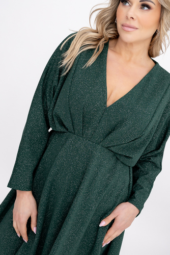 Butelkowozielona Sukienka błyszcząca