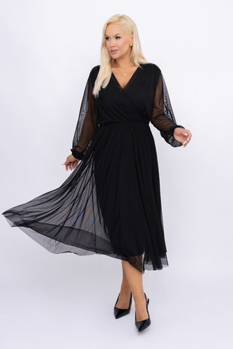  Vestido de malla negro