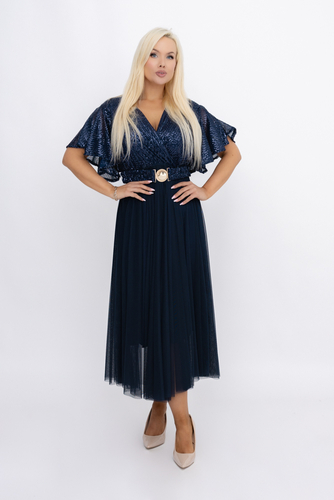 Vestido de lentejuelas azul marino