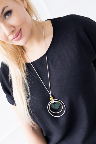 Black Blouse with Pendant FAIRY