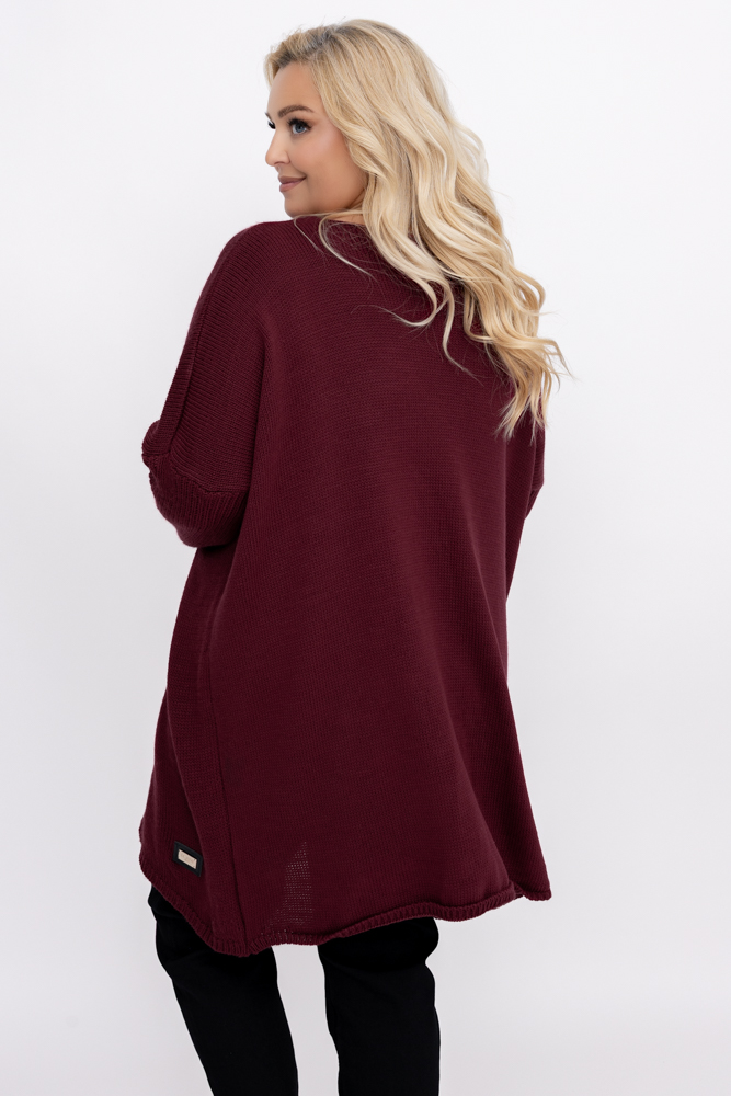 Bordowy Sweter Oversize