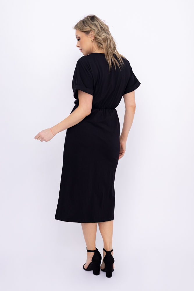  Czarna Sukienka z koronką BERMENTO