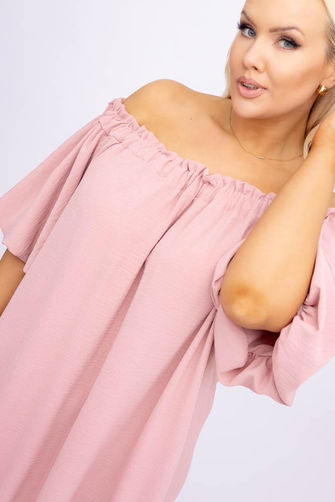 Pudroworóżowa Sukienka SENEZI