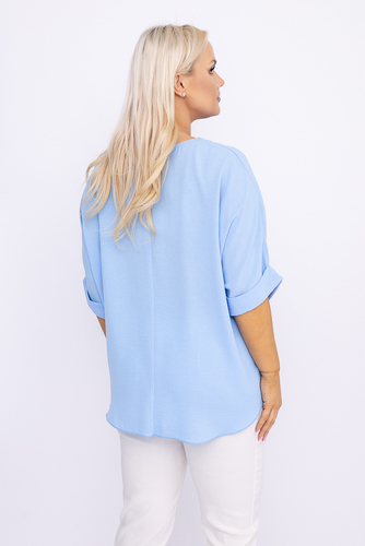 Błękitna Bluzka z wisiorkiem BELUCIO