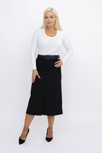 Black Suede Skirt