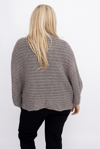 Mørk beige genser bolero