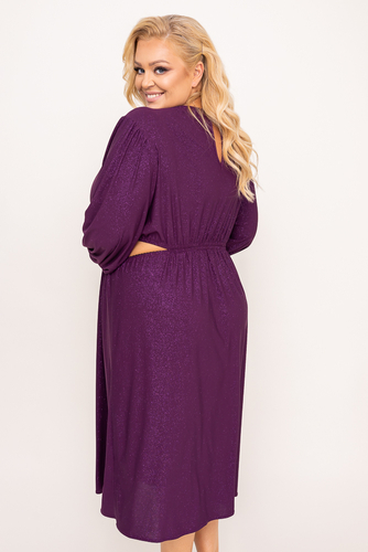 Lila Brokatkleid