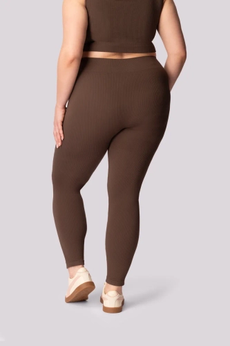 Kaffestripete leggings