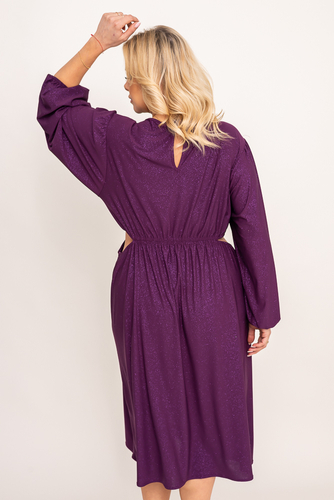Lila Brokatkleid