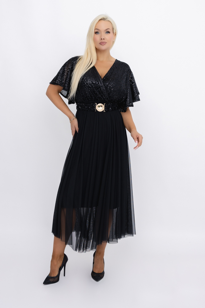 Robe à paillettes noire