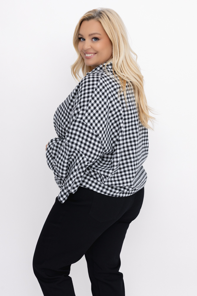 Camisa con volantes en las mangas Estampado 1