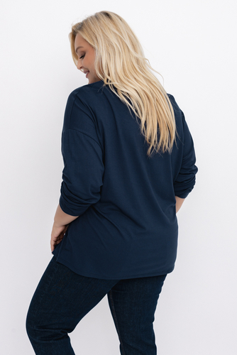 Třešňová halenka se srdíčkovým výstřihem