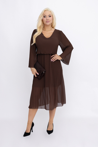 Khaki Chiffon Dress