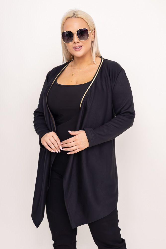 Cardigan asimetric negru