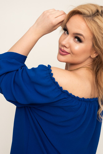 Blusa Cornflower con mangas de volantes