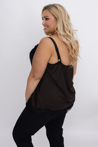 Czekoladowa Bluzka satynowa