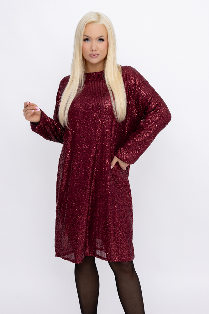  Czarna Sukienka z cekinami GARINA