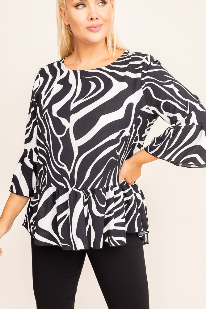 Bluse mit Rüsche Muster 2