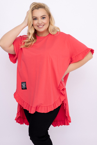 Black Blouse with Frill SERMIA