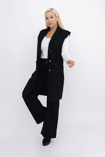 Gilet en peluche noir