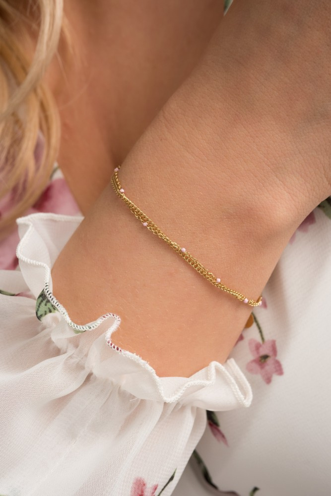  Gold PINKY Surgical Steel Bracelet