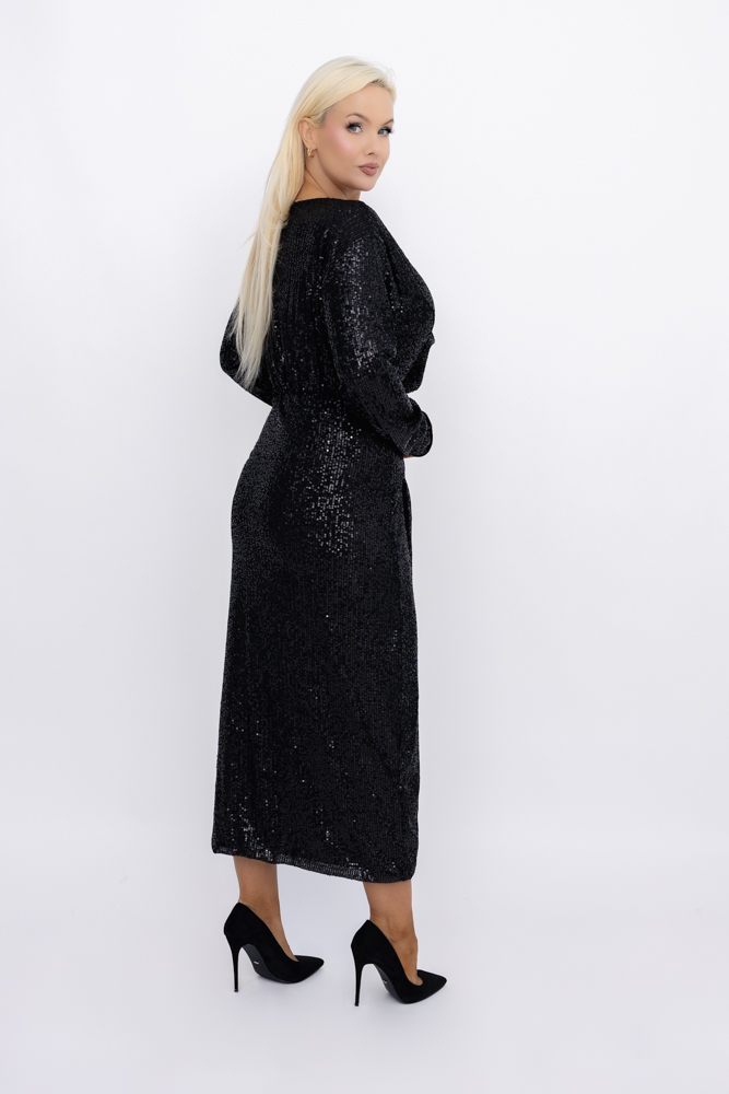 Robe à paillettes noire