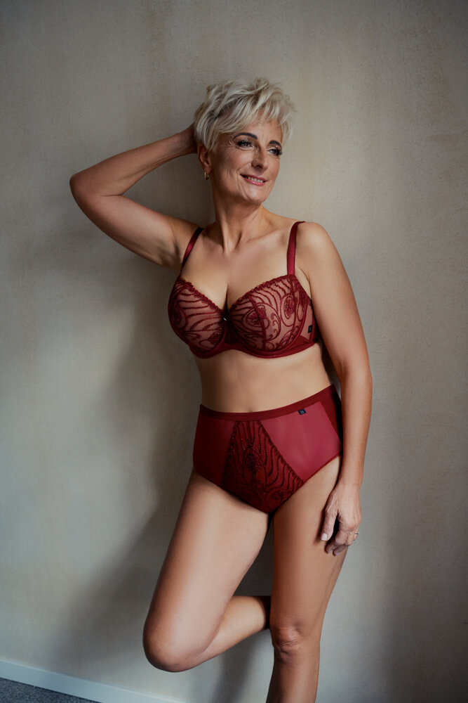 Culotte taille haute marron