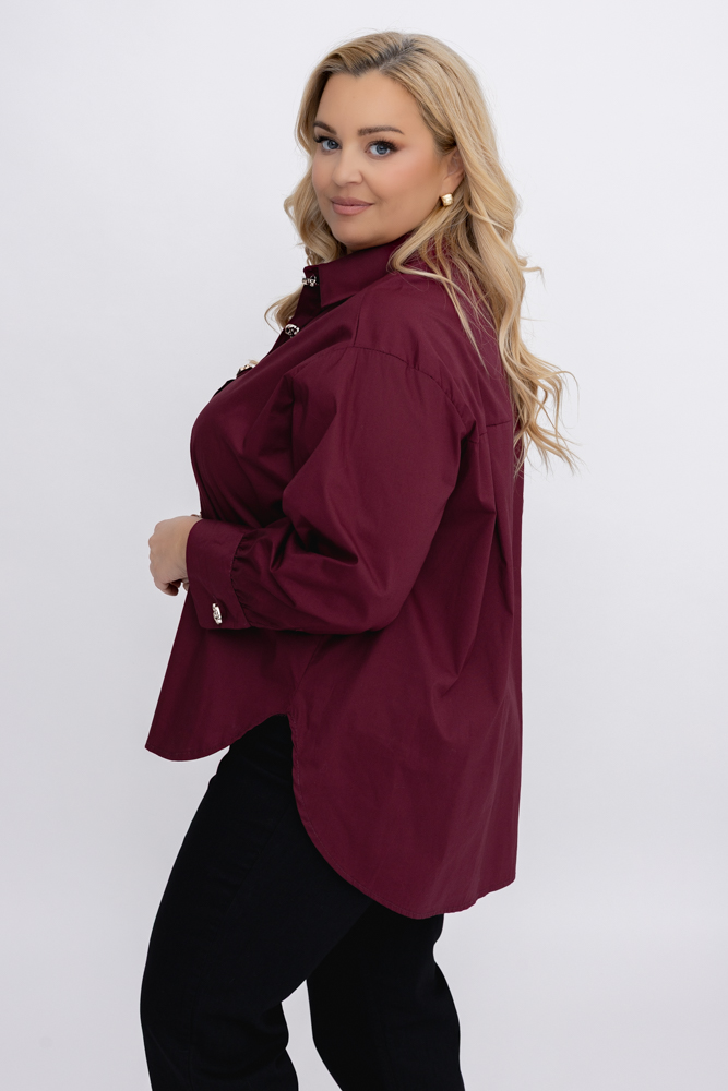  Bordowa Koszula