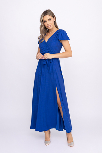 Kornblumen-Brokatkleid