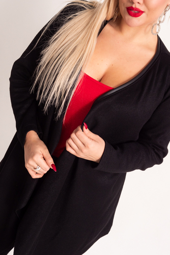  Cardigan asymétrique noir