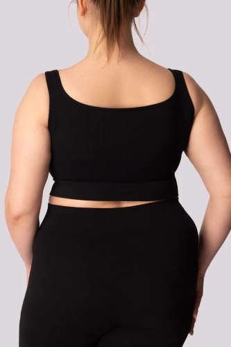 Black Ribbed Top