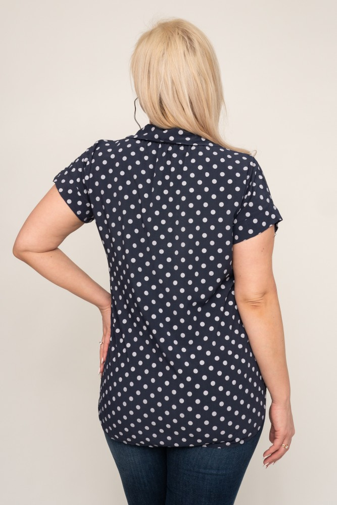 Navy blue LUNARI Blouse Pattern 2
