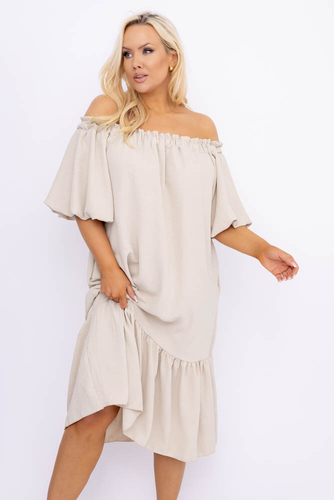 Beżowa Sukienka SENEZI