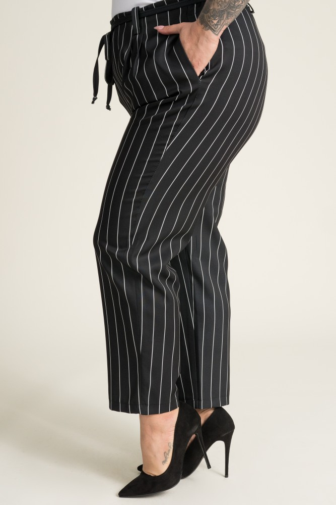 Black and White TEQUILA Striped Double-breasted Suit