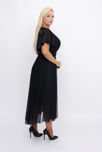 Schwarzes Paillettenkleid