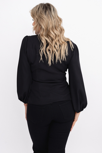 Chocolate Blouse with Ties