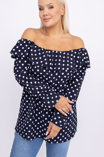 Navy Blue Blouse Design 1