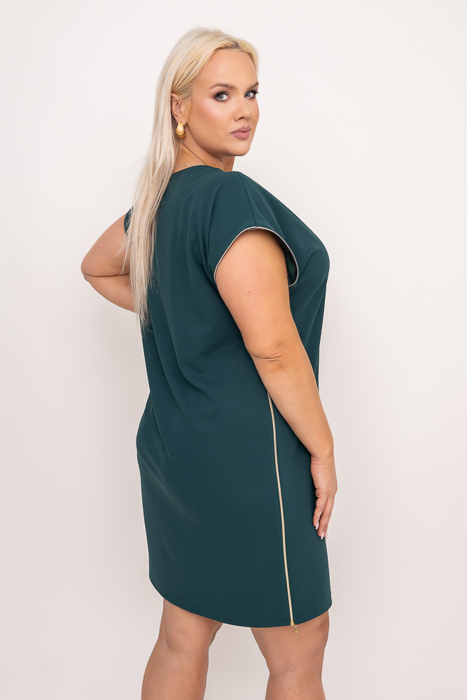 Vestido verde botella