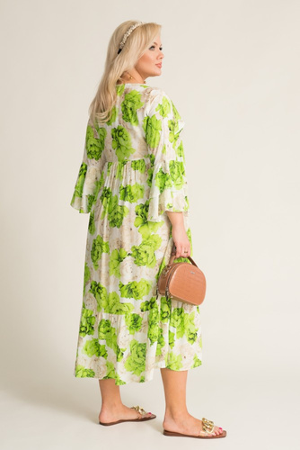  Lime green GARMINO maxi dress