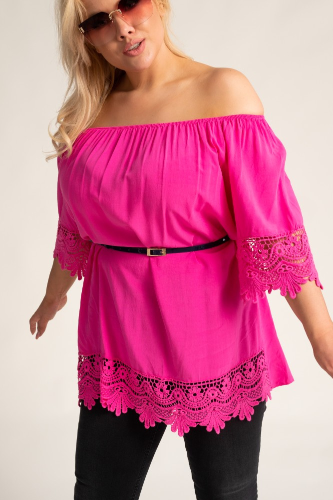Pink Blouse with Embroidery BERGAMO