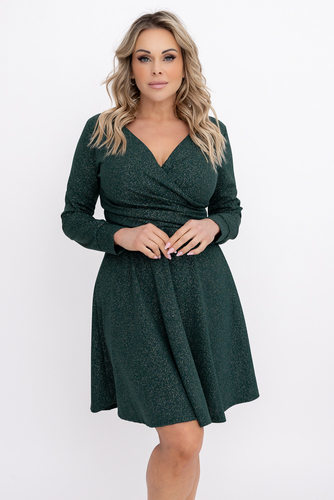 Butelkowozielona Sukienka błyszcząca