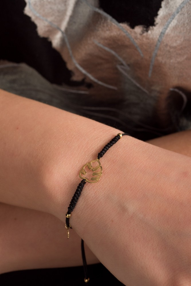 Gold Steel Bracelet on PODI String