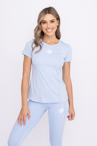 Blaues Kurzarm-Sport-Set