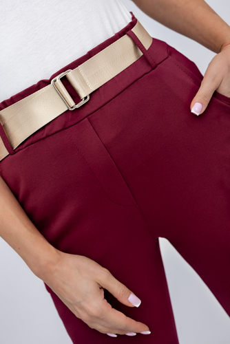 Cherry Trousers with Belt