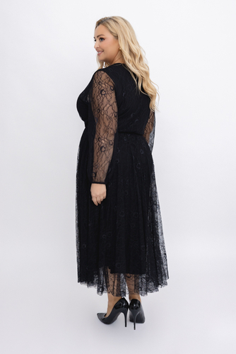 Czarna Sukienka koronkowa